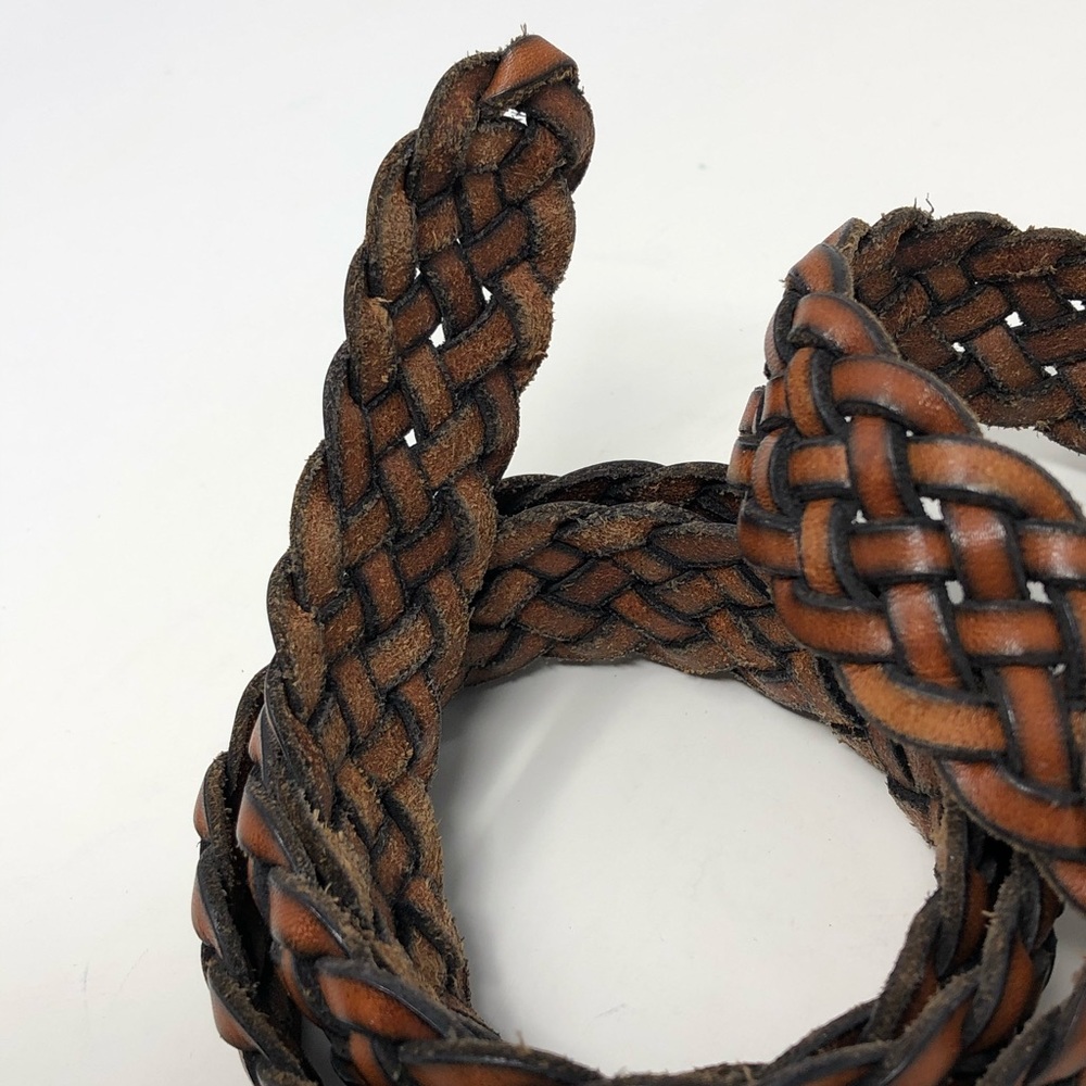 Talbots Brown Braided Leather Belt - Picture 5 of 5